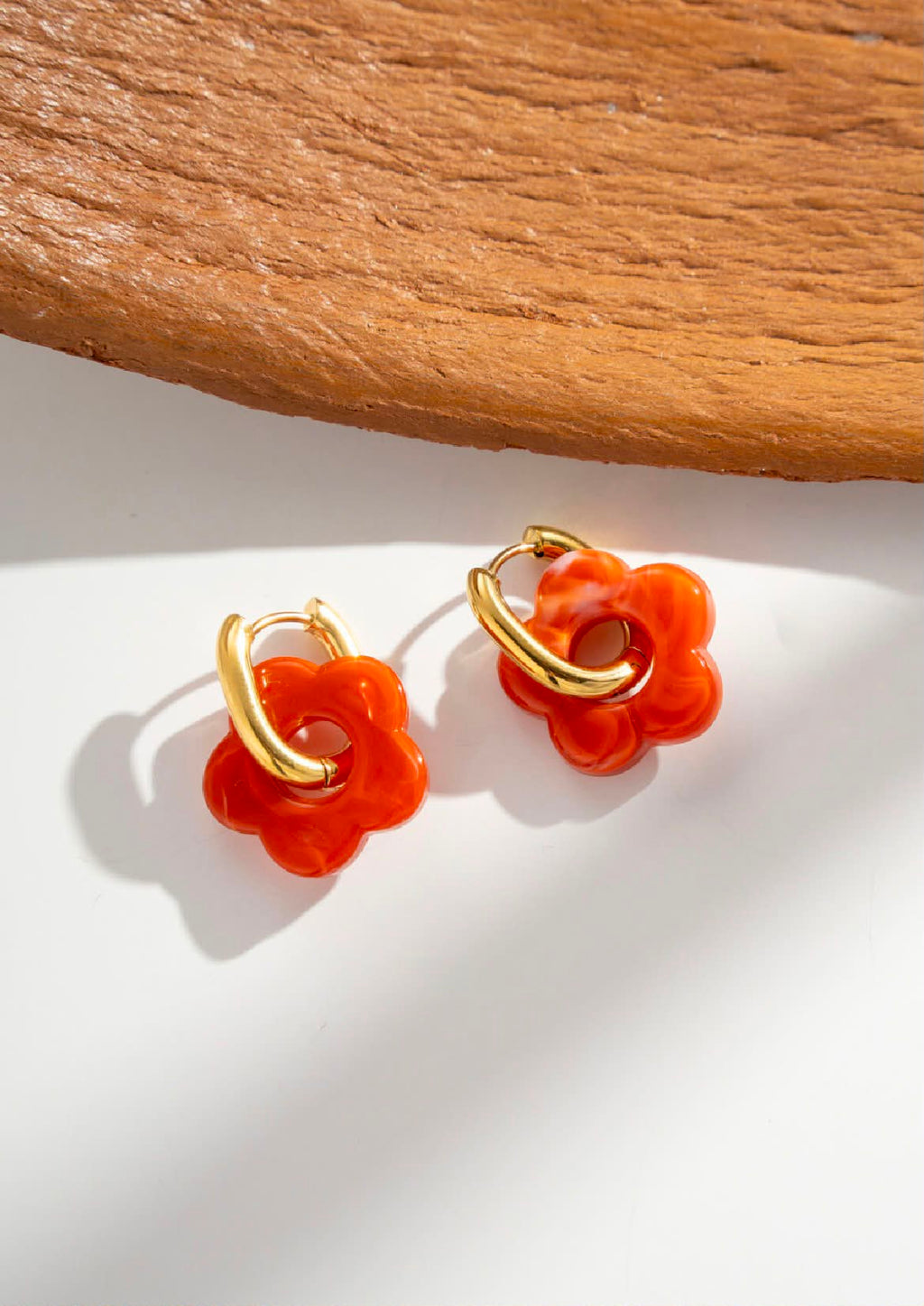 Boucles d’oreille fleur colorées