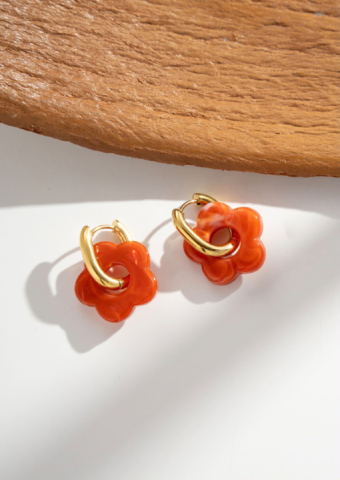 Boucles d’oreille fleur colorées