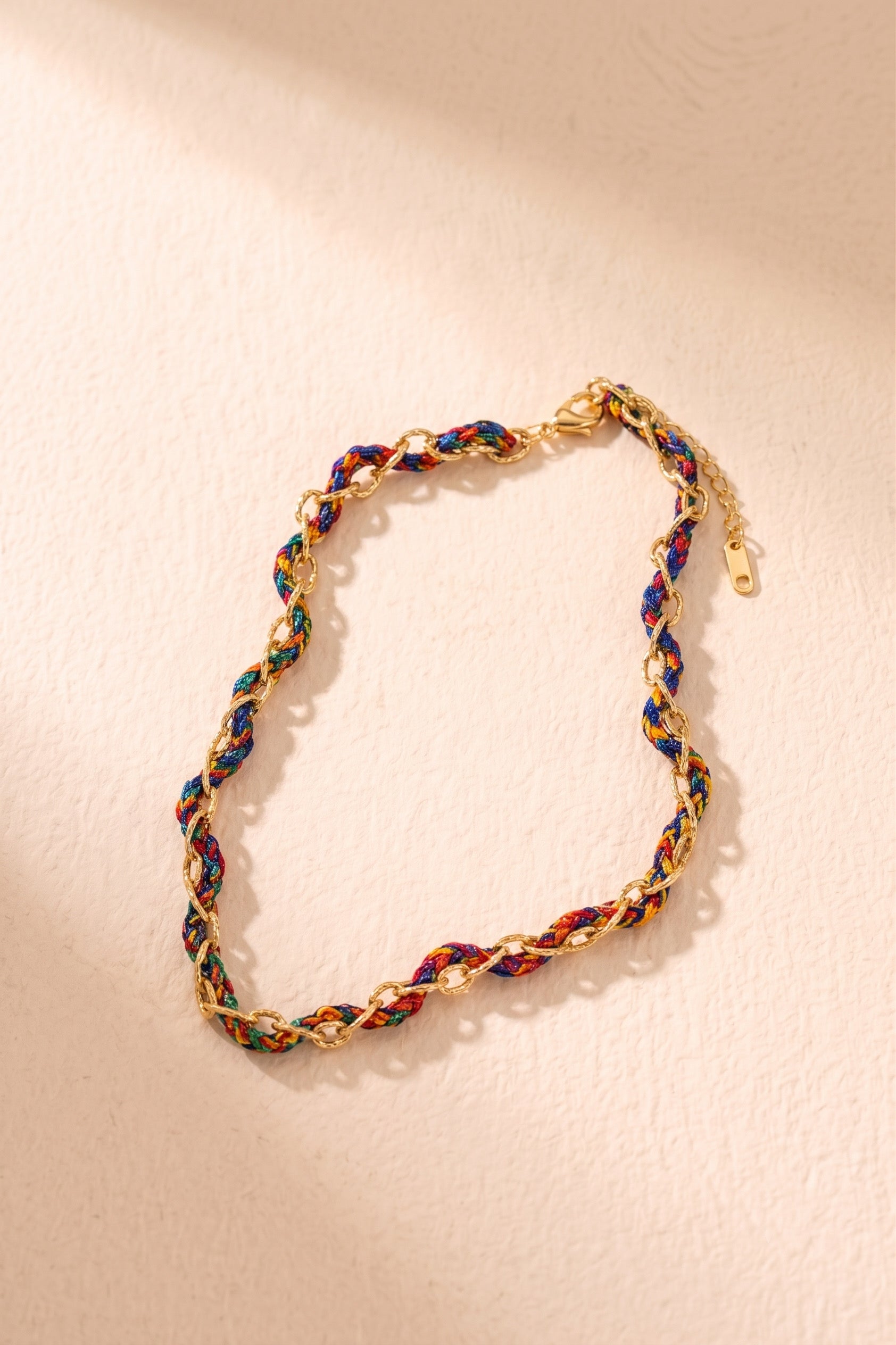 Collier tressé avec maillon