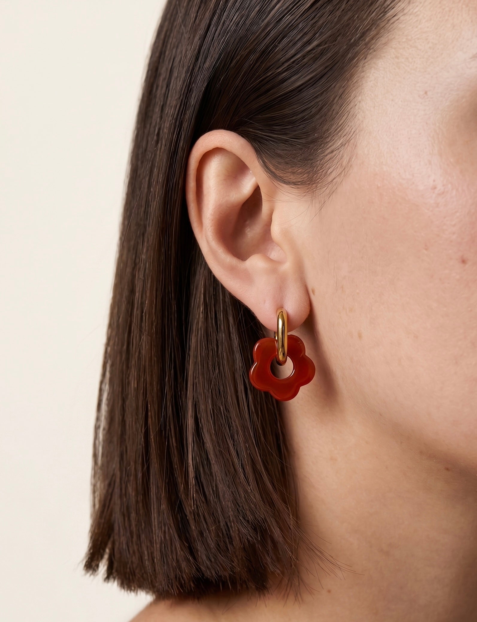 Boucles d’oreilles fleurs colorées