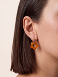 Boucles d’oreilles fleurs colorées